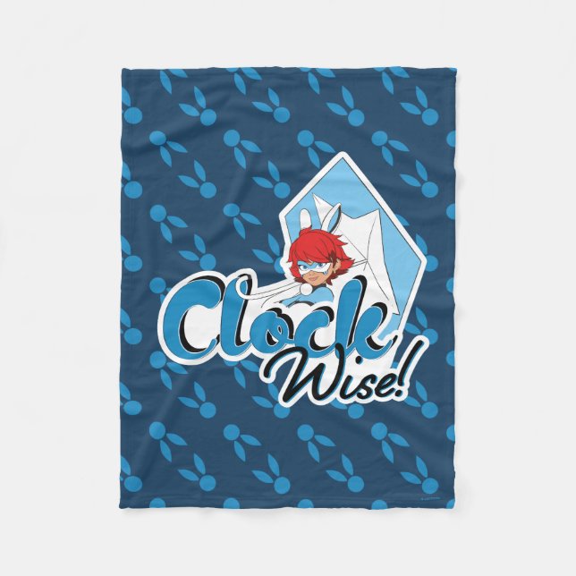 Bunnyx | Clock Wise! Fleece Blanket (Front)