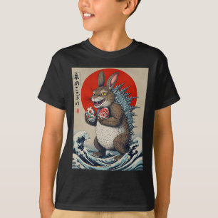Bunnyzilla Japanese Art Funny Bunny Rabbit Japanes T-Shirt