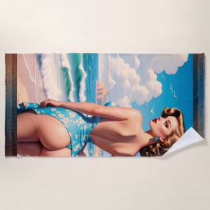 Buns Need Sun Too AI Concept Art by Xzendor7 Beach Towel