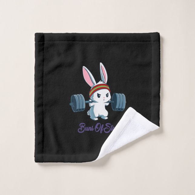 Buns of Ness Rabbit Bunny Lover Gym Workout Funny Wash Cloth (Wash Cloth)