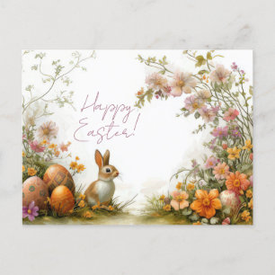 Bunte Aquarell Oster Postkarte mit Ostereiern Postcard