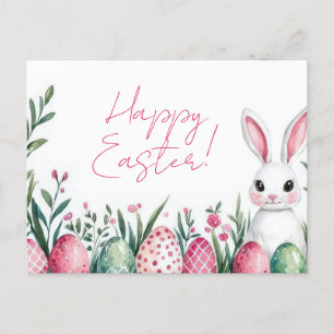 Bunte Aquarell Oster Postkarte mit Ostereiern Postcard