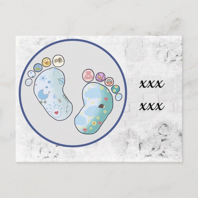 bunte Babyfüsse Postcard (Front)