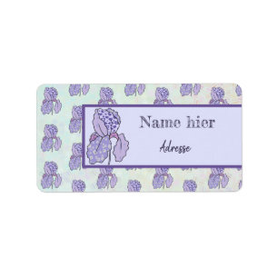 bunte Iris Adressaufkleber Label