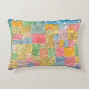 Bunte Landschaft - Paul Klee Decorative Cushion