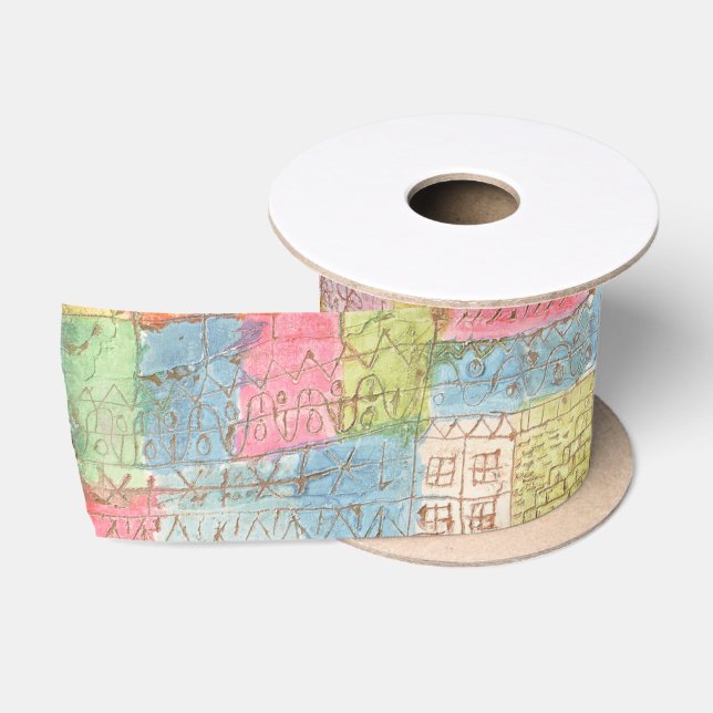 Bunte Landschaft - Paul Klee Satin Ribbon (Spool)