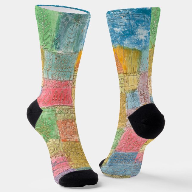 Bunte Landschaft - Paul Klee Socks (Angled)