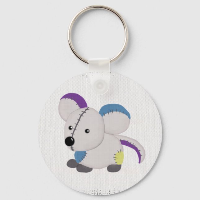 Bunte Maus Schlüsselanhänger Key Ring (Front)