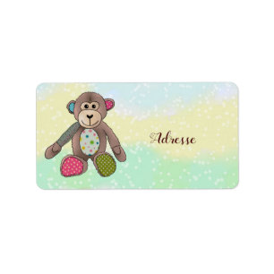 Bunter Affe Label