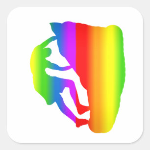 Bunter Klettern Regenbogen Sticker