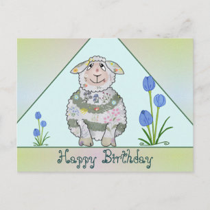 Buntes Schaf Postkarte Postcard