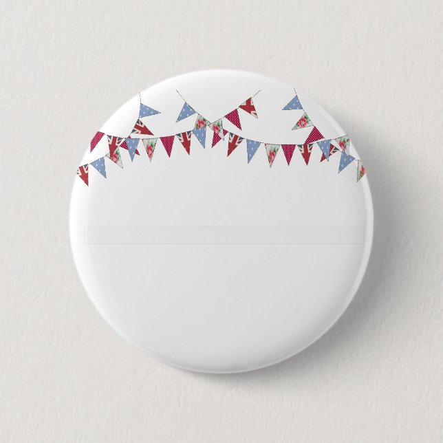 Bunting - 6 cm round badge (Front)