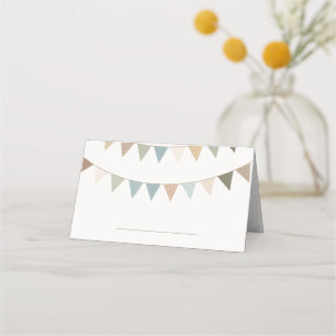 Bunting blank place card with handwriting line