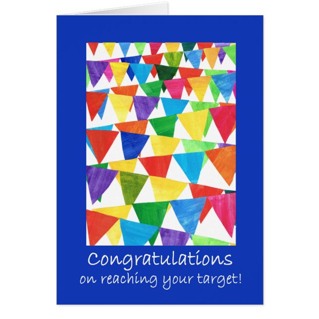 Bunting Congratulations on Reaching Target (Front)