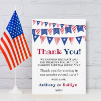 Bunting Flags 4th Of July Gender Reveal Party