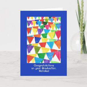 Bunting Graduation Congratulations for Nicholas Card