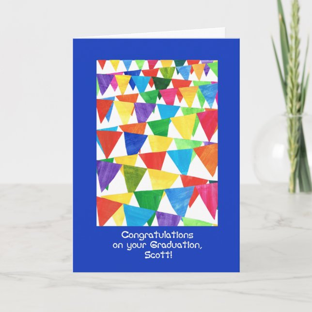 Bunting Graduation Congratulations for Scott Card (Front)