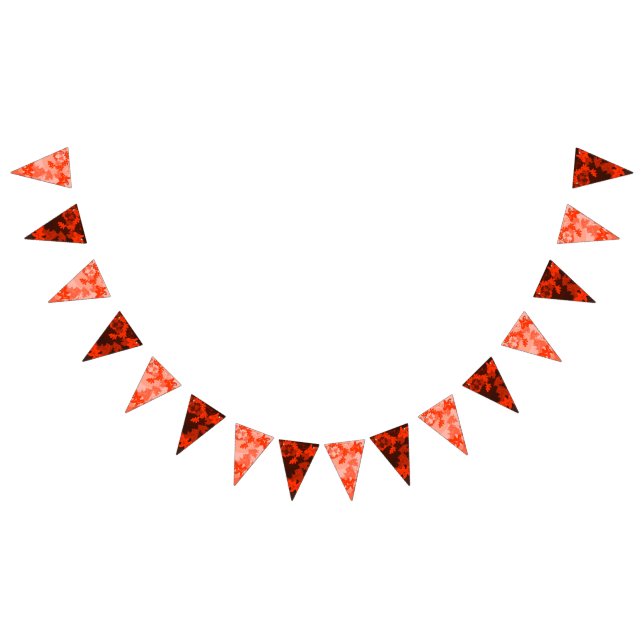 Bunting in bright oranges and deep red leaves (All)