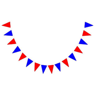 Bunting: Red & Blue Triangles Bunting