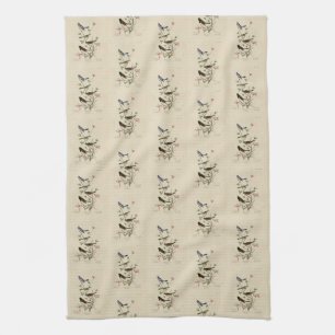 Bunting, Sparrow, Junco, (Finches) Audubon's Birds Tea Towel