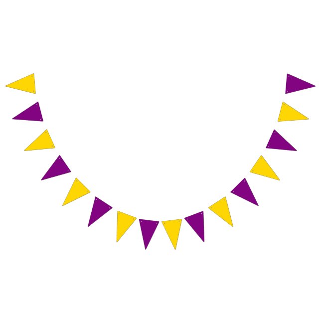 BUNTING: Triangular - Gold & Purple Bunting (All)