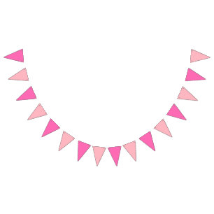 Bunting: Triangular: Hot Pink & Light Pink Bunting