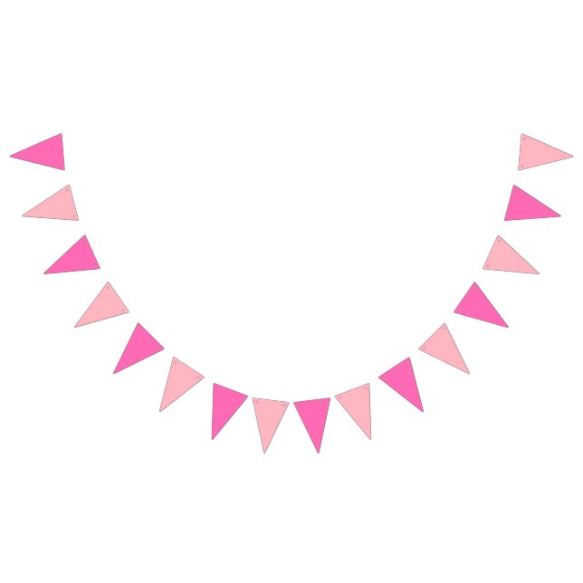 Bunting: Triangular: Hot Pink & Light Pink Bunting (All)