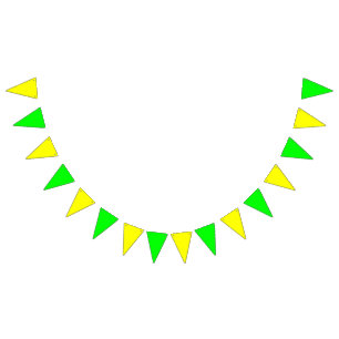 Bunting: Triangular: Yellow & Lime Bunting