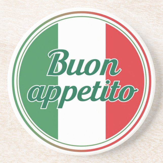 Buon appétito  Sandstone  Coaster (Front)