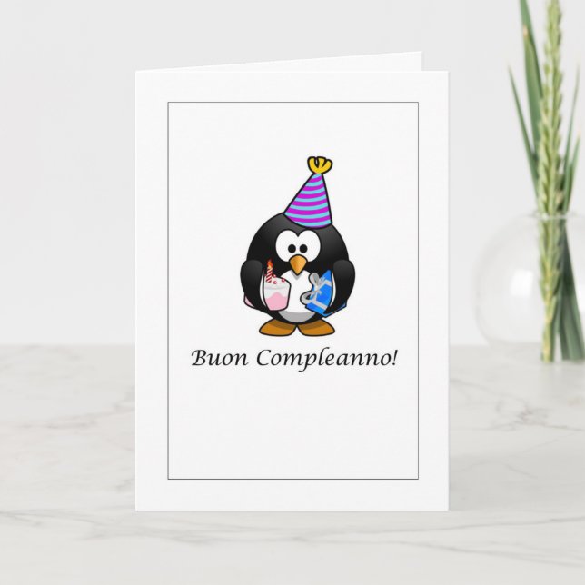 Buon Compleanno - Happy Birthday in Italian Card (Front)