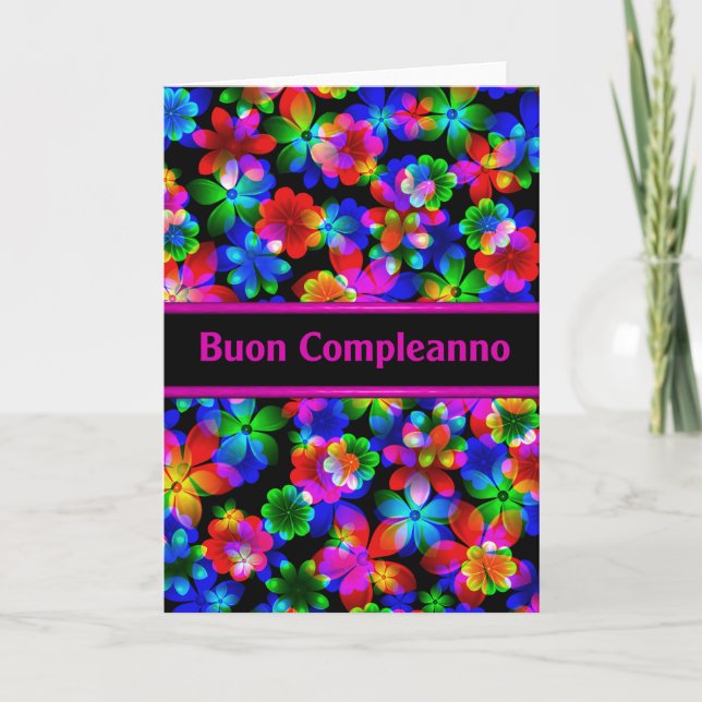 Buon Compleanno Italian Birthday card (Front)