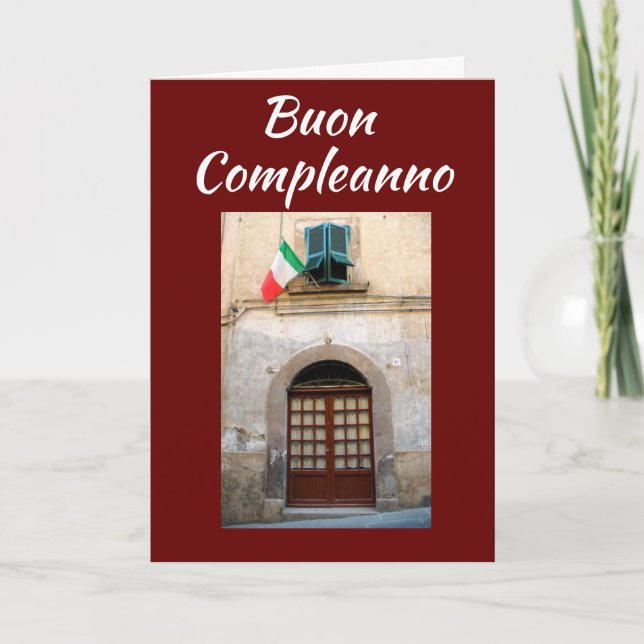 "BUON COMPLEANNO" *****ITALIAN**** BIRTHDAY CARD (Front)