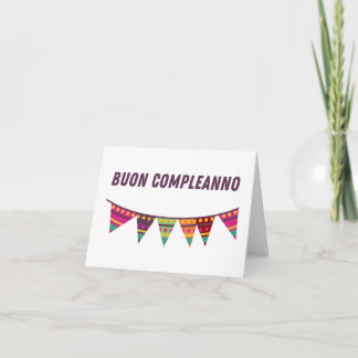 Buon compleanno, Italian happy birthday Card