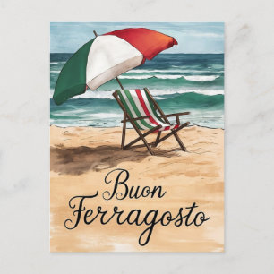 Buon ferragosto italian Celebration Day  Holiday Postcard
