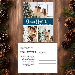 Buon Natale 3 Photo Holiday Postcard