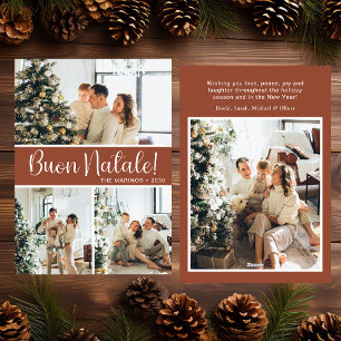 Buon Natale 4 Photo Flat Holiday Card