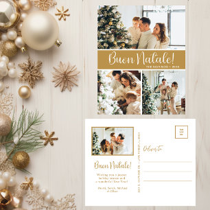 Buon Natale 4 Photo Holiday Postcard