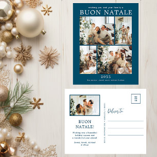 Buon Natale 5 Photo Holiday Postcard