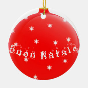 Buon Natale Ceramic Tree Decoration