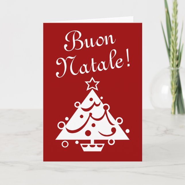 Buon Natale Christmas card | Italian xmas greeting (Front)