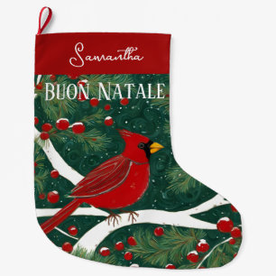 Buon Natale Christmas Large Christmas Stocking