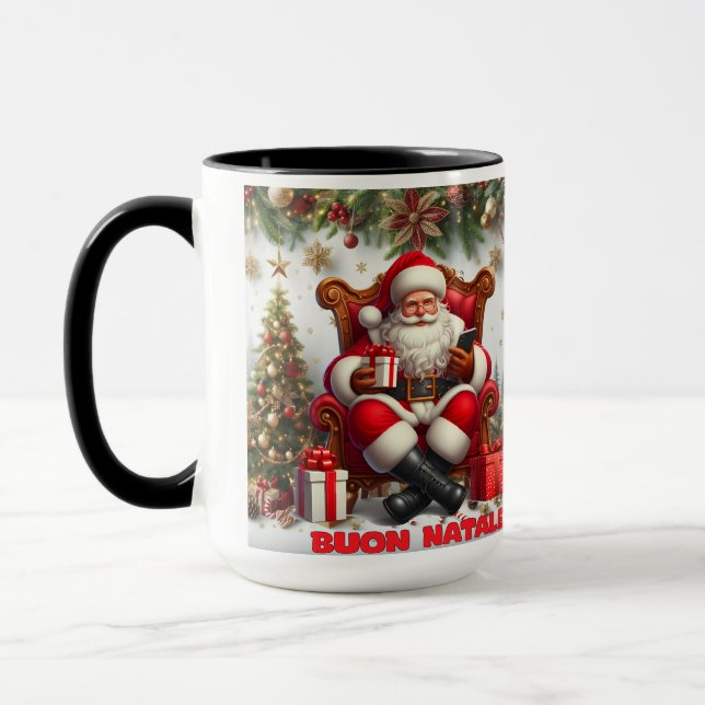 Buon Natale Christmas Santa Classic Mug (Left)