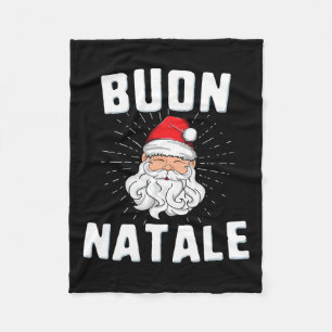 Buon natale christmasitaly italian santa babbo fleece blanket