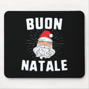 Buon natale christmasitaly italian santa babbo mouse pad