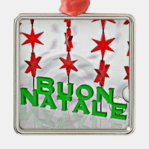 "BUON NATALE" DECOR FOR CHRISTMAS "ORNAMNENT" METAL TREE DECORATION
