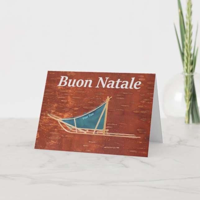 Buon Natale - Dog Sled Holiday Card (Front)