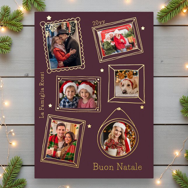 Buon Natale Doodle Frame Multi Photo (Creator Uploaded)