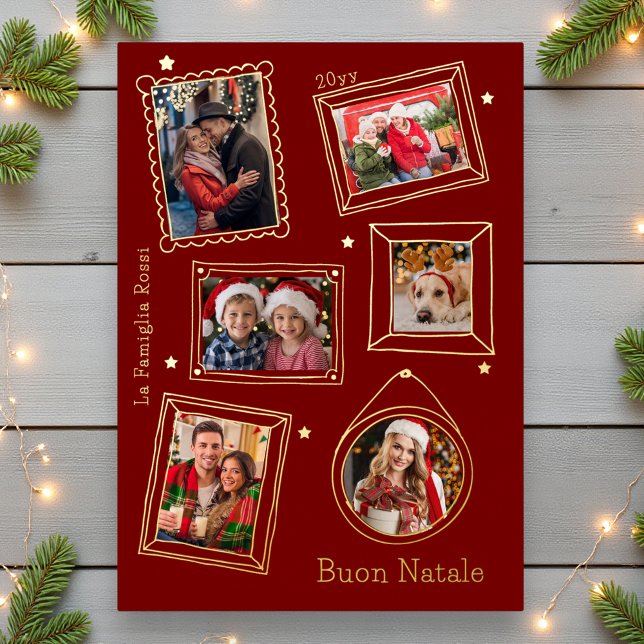 Buon Natale Doodle Frame Multi Photo (Creator Uploaded)