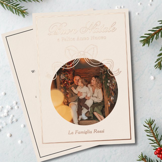 Buon Natale e Felice Anno Nuovo Coquette Bow Photo (Creator Uploaded)