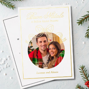 Buon Natale e Felice Anno Nuovo Coquette Bow Photo